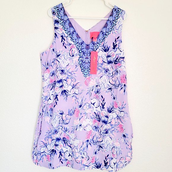 Lilly Pulitzer Pants - NWT Lilly Pulitzer Ronnie Romper Light Lilac Trunks Up In The Air Size 14